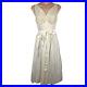 VTG 60s VANITY FAIR IVORY Dress SLIP Sissy Lace Hem Trim 32 Nightgown Belted