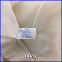 VTG 60s VANITY FAIR IVORY Dress SLIP Sissy Lace Hem Trim 32 Nightgown Belted