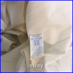 VTG 60s VANITY FAIR IVORY Dress SLIP Sissy Lace Hem Trim 32 Nightgown Belted