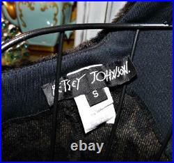 VTG 90s Betsey Johnson Dress Leopard Print FAUX FUR Slip Sheath Bodycon S 2 4 6