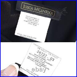 VTG 90s Jessica McClintock Bridal Black Spaghetti Strap Slip Dress Scarf Wrap 6