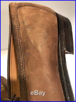 VTG Alden Brown Suede Tassel Loafers Slip On Dress Split Toe Shoes Men US 11 B/D