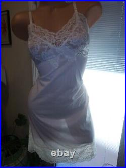 VTG Dress Slip Wedding White Silky Nylon Wide Lace Bodice Pin Up SCARCE Slip