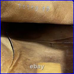 VTG Gucci Mens Black Leather Loafers Horsebit Lug Sole Slip On Size 10