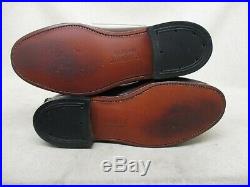 VTG Hanover Burgundy Leather Moc Toe Slip On Dress Shoes Boots Mens Size 9.5 EEE