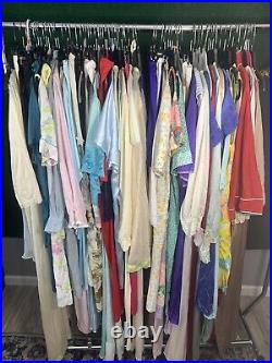 VTG LINGERIE LOT 70+Whole & Half SLIPS NIGHTGOWNS Robe Camisoles House Dress