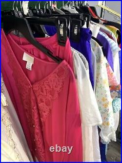 VTG LINGERIE LOT 70+Whole & Half SLIPS NIGHTGOWNS Robe Camisoles House Dress