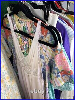 VTG LINGERIE LOT 70+Whole & Half SLIPS NIGHTGOWNS Robe Camisoles House Dress