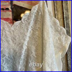 VTG NOS Barbizon Nylon Satin Sylfaire White Full Slip Lace Prim Belle Sz 42 NEW