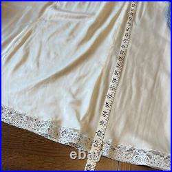 VTG NOS Barbizon Nylon Satin Sylfaire White Full Slip Lace Prim Belle Sz 42 NEW