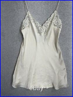 VTG RARE 100% L Silk Slip Dress Holt Renfrew Christine And Company Lingerie Lace