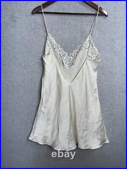 VTG RARE 100% L Silk Slip Dress Holt Renfrew Christine And Company Lingerie Lace