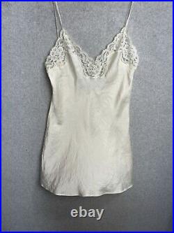 VTG RARE 100% L Silk Slip Dress Holt Renfrew Christine And Company Lingerie Lace