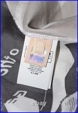 VTG Rare John GALLIANO Gazette with Logo Print Slip Dress, c. 2000's, 42 IT
