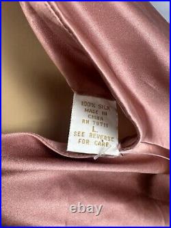 VTG Rare NWT Victoria's Secret Gold Label 100% Silk Slip Dress L Pink Lingerie