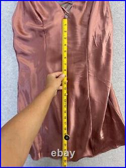 VTG Rare NWT Victoria's Secret Gold Label 100% Silk Slip Dress L Pink Lingerie