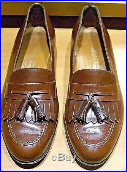 VTG Salvatore Ferragamo Studio Mens Leather Tassel Loafer Slip On Shoes, Size 10