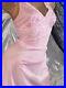 VTG Silky Nylon DU BARRY LACY FRENCH PARIS PINK DRESS SLIP NEW SCARCE DEMURE S