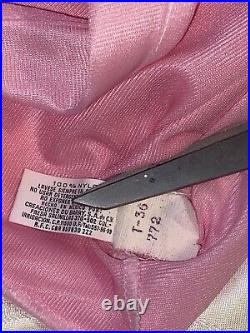 VTG Silky Nylon DU BARRY LACY FRENCH PARIS PINK DRESS SLIP NEW SCARCE DEMURE S