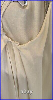 VTG Vanity Fair Nylon Nightgown Peignoir Set Slip XXL Lace Ivory Lingerie Robe