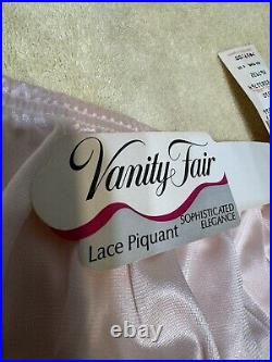 VTG Vanity Fair Pink Fancy Lace Hem Nylon MIDI Slip NWT Waist 22-28 Small