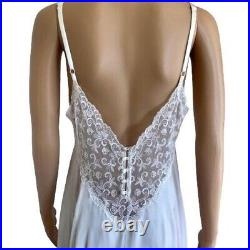 VTG Victoria's Secret Gold Label Maxi Slip Dress Bridal Lace Chiffon Size M