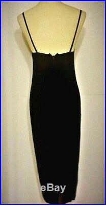 Versace Black Slip Dress Size S