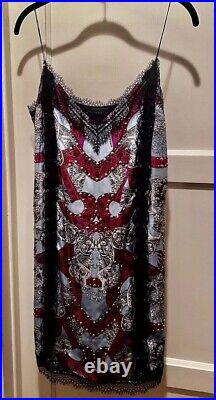 Versace Silk & Lace Trimmed Slip Dress Eu 42