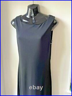 Versus Vintage Gianni Versace Black Slip Evening Maxi Dress Size Eu 44 Uk 12
