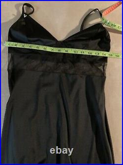 Versus by Gianni Versace Vintage Black Slinky Stretch Slip Dress M