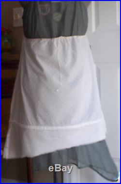Very cute Vintage Krista Larson flocked dot Flounce Slip Dress layering