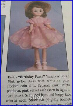 Vhtf Vintage Betsy Mccall Doll Birthday Party Dress Slip & Panties B-20 Minty