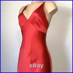 Victoria's Secret Vintage Silk Night Gown / Slip Dress Long Sexy Red Ladies Sz M