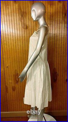 Victorian Edwardian Sleeveless Off-White Nightgown/Dress/Undergarment Size Med