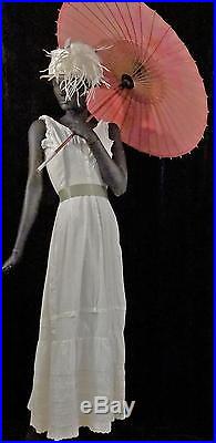 Victorian Edwardian Tea Dress Sleeveless Lace Petticoat Sz 6