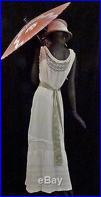 Victorian Edwardian Tea Dress Sleeveless Lace Petticoat Sz 6