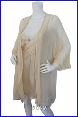 Victorias Secret Vintage Gold Label Silk Slip Dress and Robe Sz M Deadstock NWT