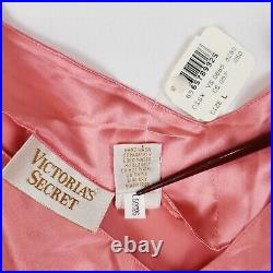 Victorias Secret Vintage Silk Chemise Slip Dress Large Peach NWT Gold Label
