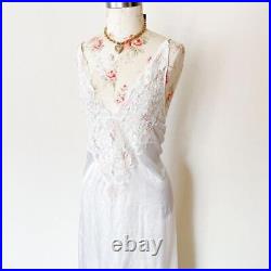 Victorias secret vintage gold label white bridal maxi slip dress womens medium