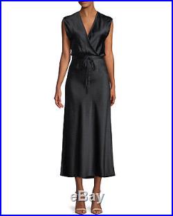 Vince Vintage polka dot slip midi silk dress black/white NWT XS $395.00