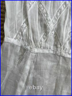 Vintage 1900s Edwardian Lace dress Collar Slip Small