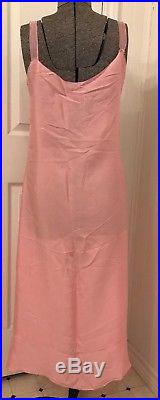 Vintage 1920's dress, pink, bias cut, sheer, matching slip