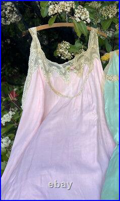 Vintage 1920's dress silk lace slip flapper 20s rare