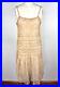 Vintage 1920s 1930s Cream Slip Beige Silk Lace Dress Nightgown Lingerie Negligee