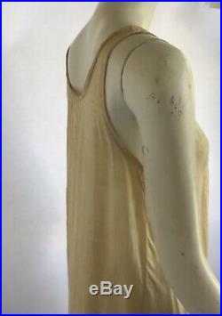 Vintage 1920s Art Deco Pongee Silk Slip Dress