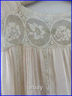 Vintage 1920s Mandel Bros Art Deco Flapper Silk Lace Crochet Slip Dress