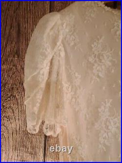 Vintage 1920s Net Lace Flapper Dress & Slip 2 Piece Vintage great Detail READ