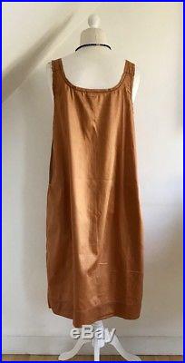 Vintage 1920s Slip Petticoat Dress 20s Art Deco Silk Rare Bronze Neera Sylk 16