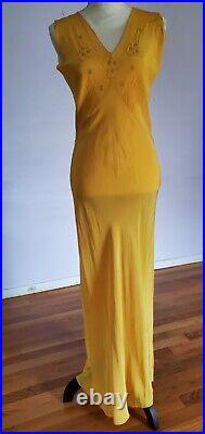 Vintage 1920s Slip Silk Dress Night Gown Hand Dyed