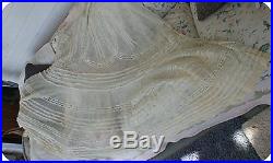 Vintage 1920s VICTORIAN OFF WHITE ORNATE LACE SKIRT / SLIP RARE BEAUTIFUL 24 W